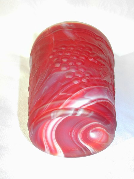 A Vintage Imperial Glass Ruby Red Slag Tumbler Satin