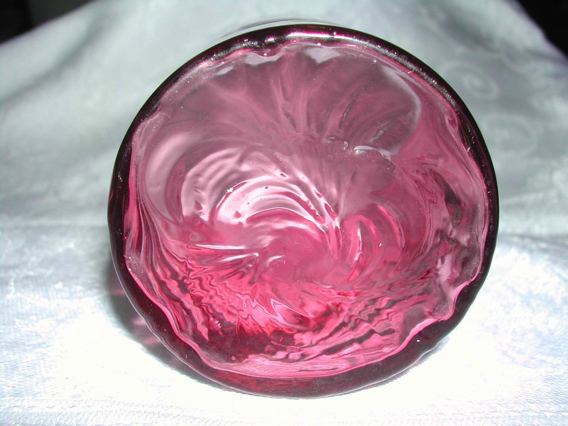 A Victorian Cranberry Glass Fern Tumbler Albany Glass