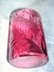 A Victorian Cranberry Glass Fern Tumbler Albany Glass