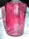 A Victorian Cranberry Glass Fern Tumbler Albany Glass