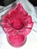 A Vintage Cranberry Glass Jack in the Pulpit Vase