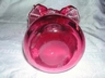 A Vintage Cranberry Glass Jack in the Pulpit Vase