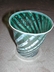 A Teal Blue Fostoria Homespun Pattern Tumbler Vintage