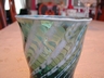 A Teal Blue Fostoria Homespun Pattern Tumbler Vintage