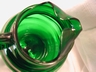 Anchor Hocking Forest Green Glass Whirly Twirly Pitcher