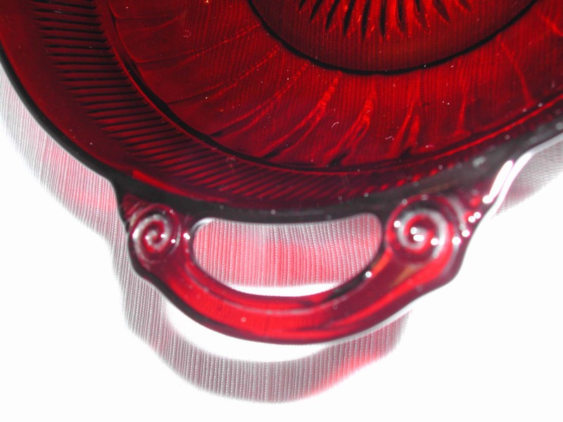 Anchor Hocking Royal Ruby Red Glass Coronation Banded Rib Bowl