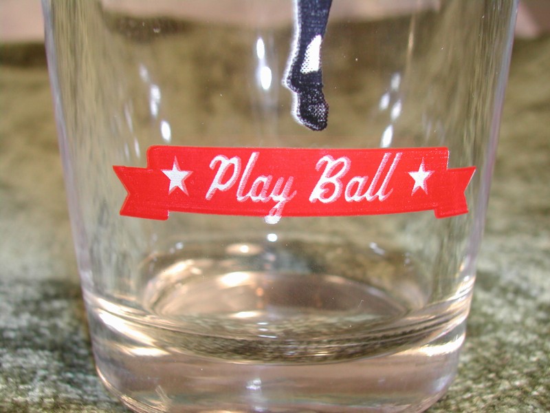 Libbey Oakland A's Stover Beer Glass "Play Ball"