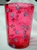 A Moser Style Cranberry Glass Enamel Flower Tumbler 1870