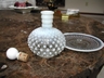 Anchor Hocking Moonstone Opalescent Hobnail Cologne Bottle
