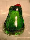 Seed (Bubble) Glass Art Glass Pear Paperweight