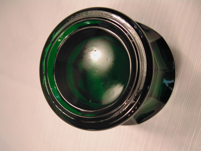 A Pair of Hocking Forest Green Georgian Tumblers Vintage