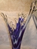 Art Glass Splash Vase Cobalt Blue and White