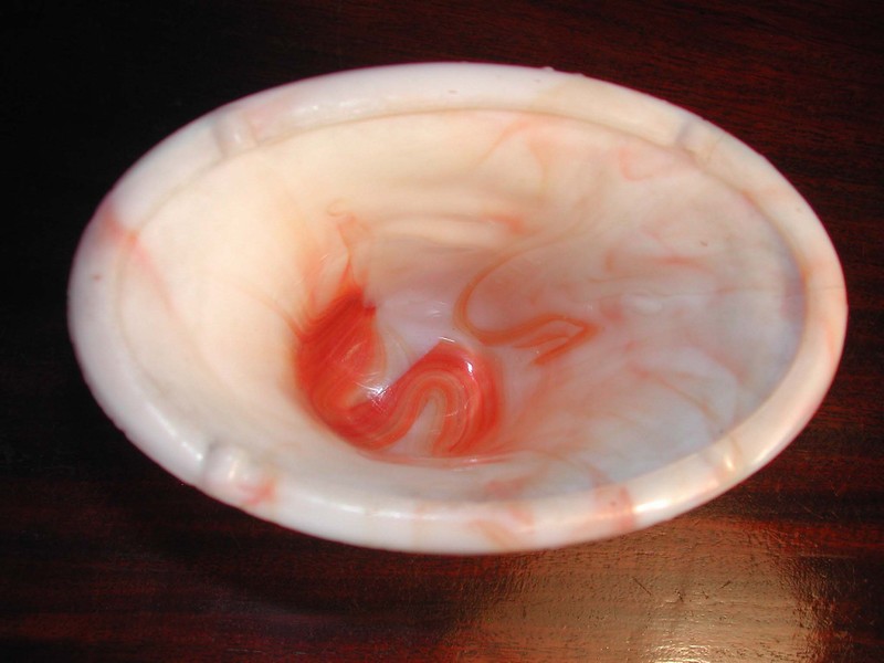 Akro Agate Orange Slag Glass Vase ca. 1930's