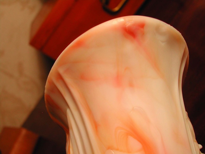 Akro Agate Orange Slag Glass Vase ca. 1930's