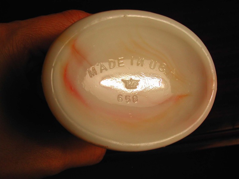 Akro Agate Orange Slag Glass Vase ca. 1930's