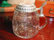 A Handsome Original BMF Bierseidel Thumbprint Glass Stein