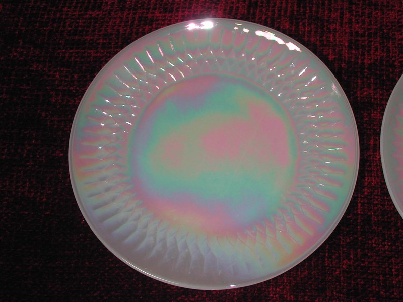 A Fantastic Retro Set of Federal Glass Co. Moonglow Salad Plates