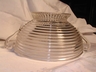 A "Manhattan" Horizontal Ribbed Lrg. Glass Bowl Anchor Hocking