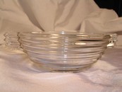 A "Manhattan" Horizontal Ribbed Berry Bowl Anchor Hocking Glass