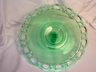 An Old Green Glass Lace Edged Server Deco Handle