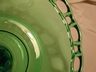 An Old Green Glass Lace Edged Server Deco Handle