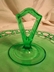 An Old Green Glass Lace Edged Server Deco Handle
