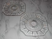 A Pair of Federal Glass Co. Columbia Pattern Square Luncheon Pla