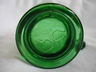 A Green Pressed Glass Childrens Mug "Baby Animals" EAPG