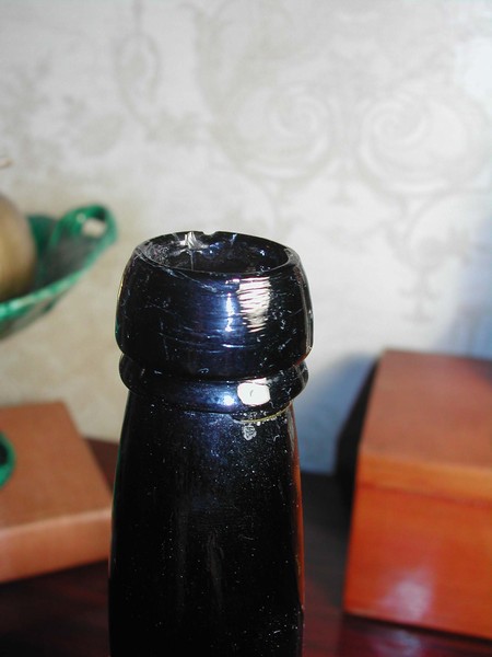 17th Century Brown Slag Beer Bottle Ascension Island