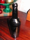 17th Century Brown Slag Beer Bottle Ascension Island