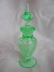 Tiffin (US Glass Co.) Milady Spiral Optic Green Glass Perfume