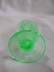 Tiffin (US Glass Co.) Milady Spiral Optic Green Glass Perfume