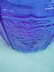Cobalt Reproduction Hocking Glass Mayfair Open Rose Cookie Jar