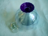 Lustre Art Glass White & Cobalt Blue Perfume Cologne Bottle