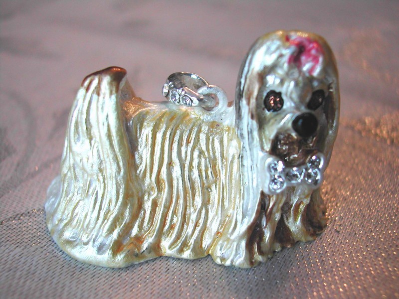Adorable Golden Yorkshire Terrier (Yorkie) Pendent or Ornament