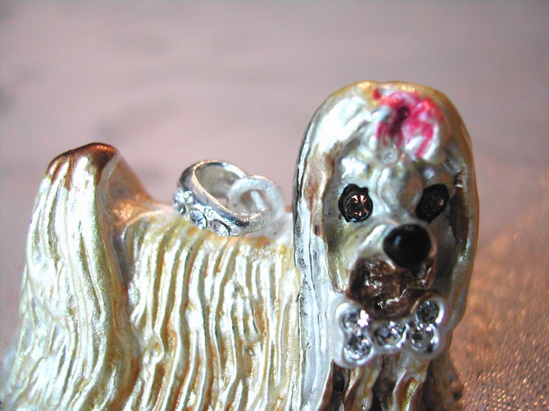 Adorable Golden Yorkshire Terrier (Yorkie) Pendent or Ornament