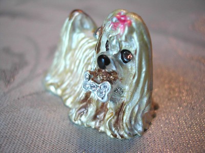 Adorable Golden Yorkshire Terrier (Yorkie) Pendent or Ornament