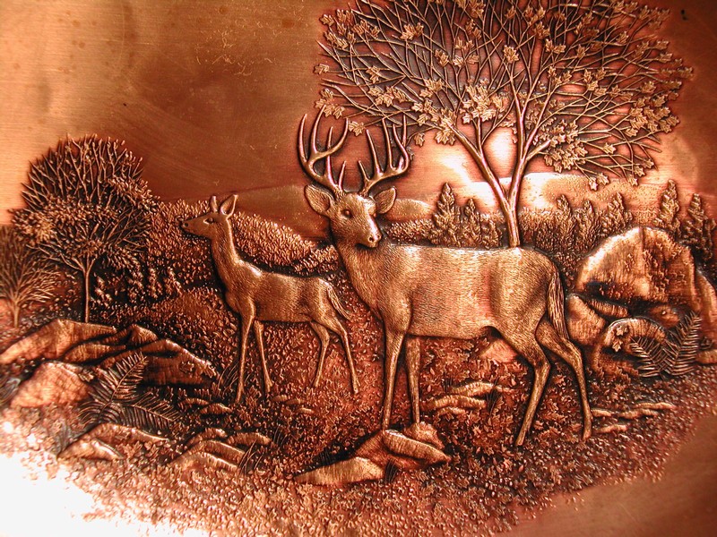 Solid Bronze “Wendell August Forge” Stag Dish