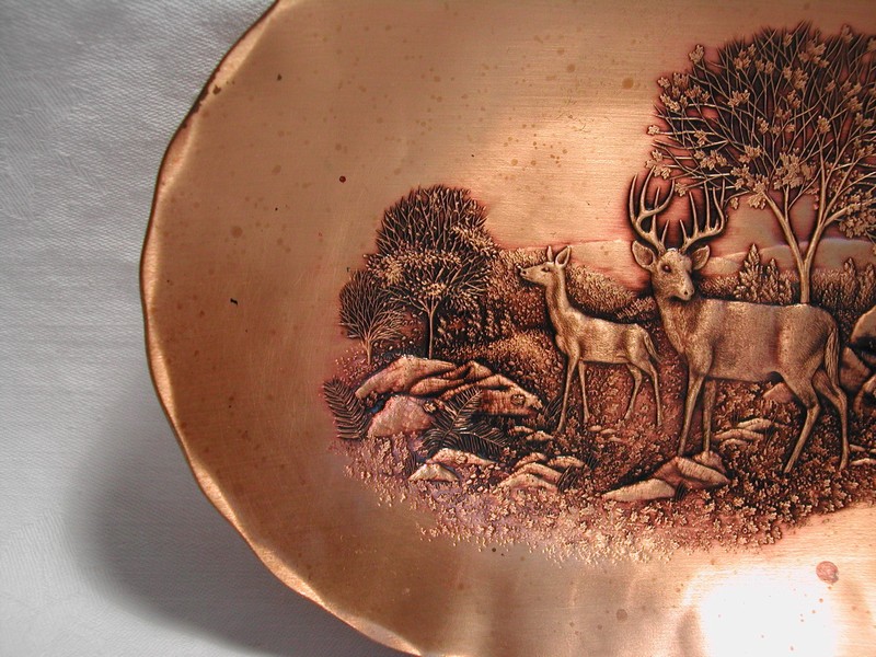 Solid Bronze “Wendell August Forge” Stag Dish