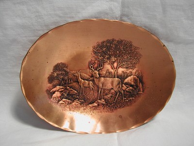 Solid Bronze “Wendell August Forge” Stag Dish