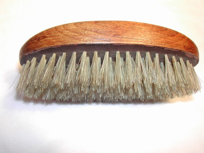 Vintage Pyrography Flemish Art? Gentleman’s Valet Brush