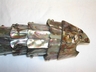 Vintage Abalone & Silverplate Hinged Hand Crafted Fish Bottle Op