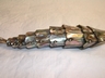 Vintage Abalone & Silverplate Hinged Hand Crafted Fish Bottle Op