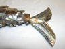 Vintage Abalone & Silverplate Hinged Hand Crafted Fish Bottle Op