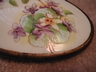 Antique/Vintage Porcelain & Brass Handled Mirror Violets