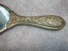 Antique/Vintage Porcelain & Brass Handled Mirror Violets