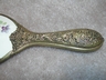 Antique/Vintage Porcelain & Brass Handled Mirror Violets