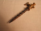 English Brass Champagne Corkscrew