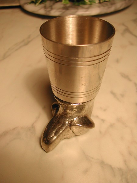 Fantastic Sheffield England Weimaraner Pewter Shot Glass