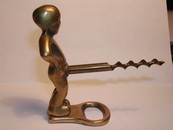 Vintage Mannekin Pis Brass Corkscrew Belgium